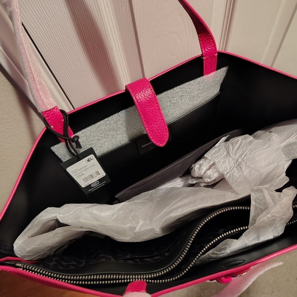 NEW Rebecca Minkoff Megan Triple Entry Leather Pink Tote Bag Purse - Picture 5 of 8